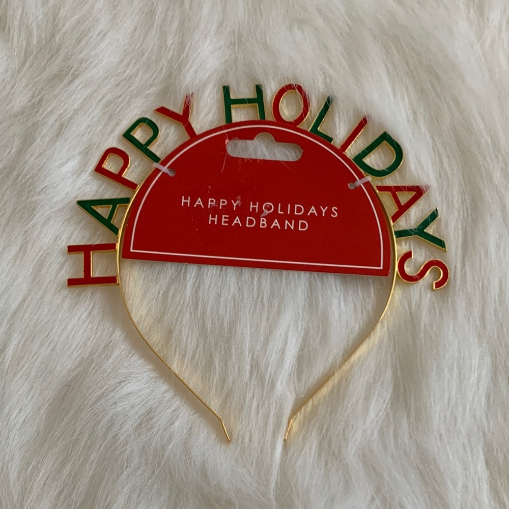 CHRISTMAS Holiday Cheer Headband - Red, Green, Gold